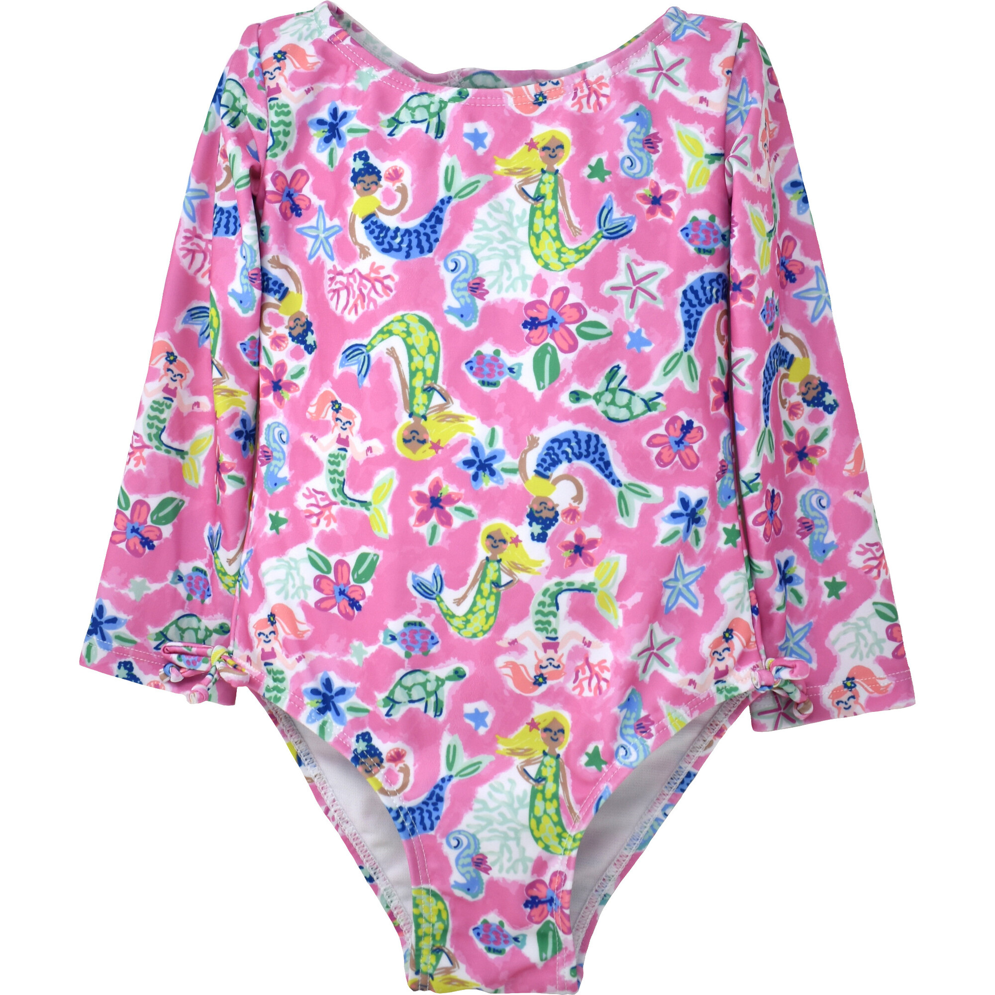 UPF 50+ Charlie Long Sleeves Rash Guard Swimsuit, Mystic Mermaids - One Pieces - 1