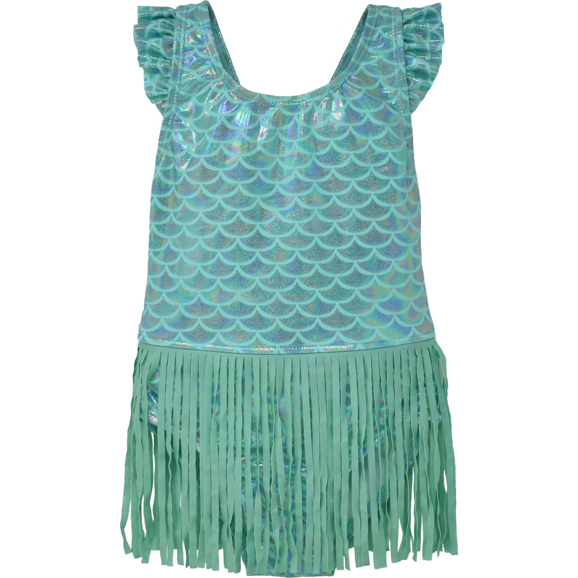 UPF 50+ Keilani One-Piece Swimsuit With Fringe, Fairy Tale Scales - One Pieces - 1