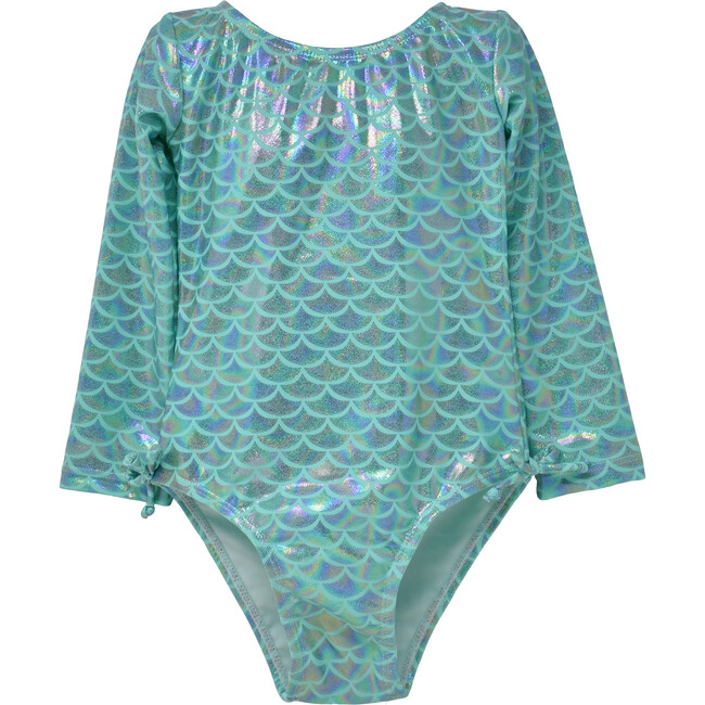 UPF 50+ Charlie Long Sleeves Rash Guard Swimsuit, Fairy Tale Scales