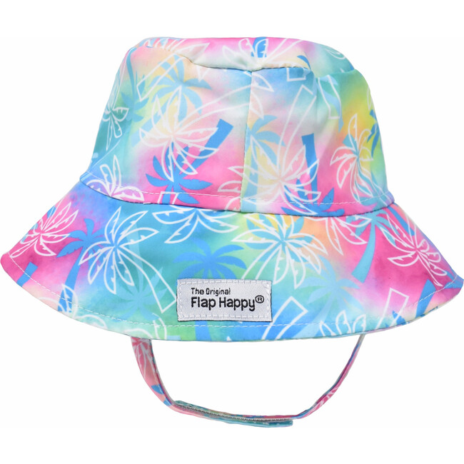 UPF 50+ Bucket Hat, Palm Paradise Blue