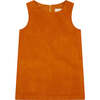 Organic Cotton Velvet Dress, Raw Sienna - Dresses - 4