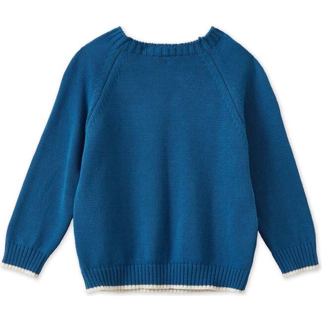 Organic Cotton Nordic Knit Pullover, Fjord Blue