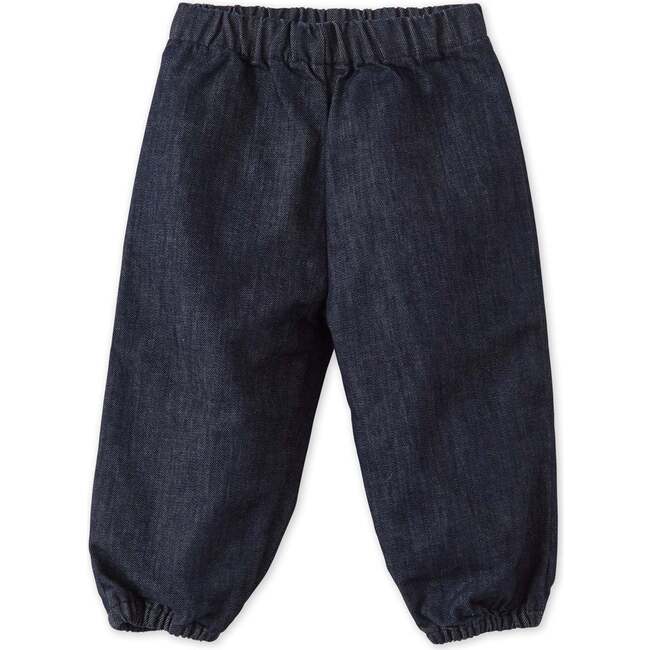Organic Denim Trousers, Blue - Pants - 1