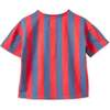 Striped Tencel Shirt, Blue/Red Stripe - Shirts - 2