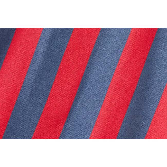 Striped Tencel Shirt, Blue/Red Stripe - Shirts - 3