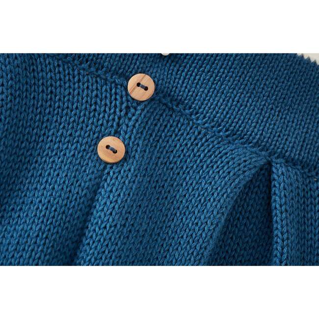 Organic Cotton Nordic Knit Trousers, Fjord Blue - Pants - 2