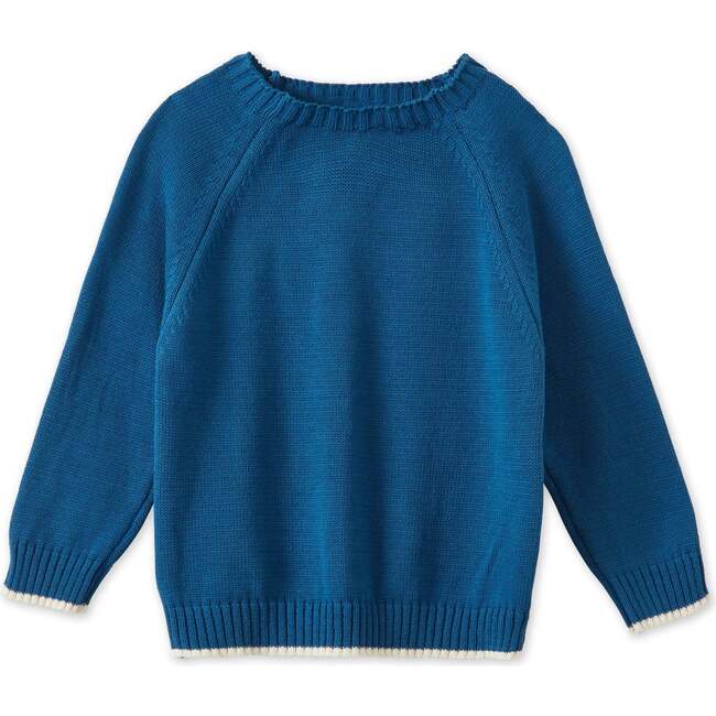 Organic Cotton Nordic Knit Pullover, Fjord Blue - Sweaters - 3