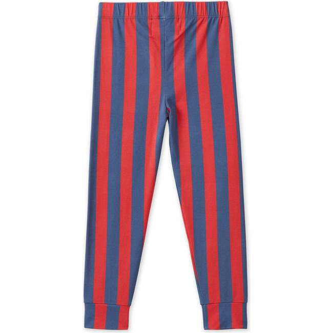Striped Tencel Leggings, Blue/Red Stripe