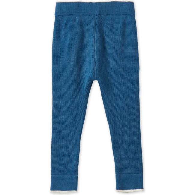 Organic Cotton Nordic Knit Trousers, Fjord Blue - Pants - 3