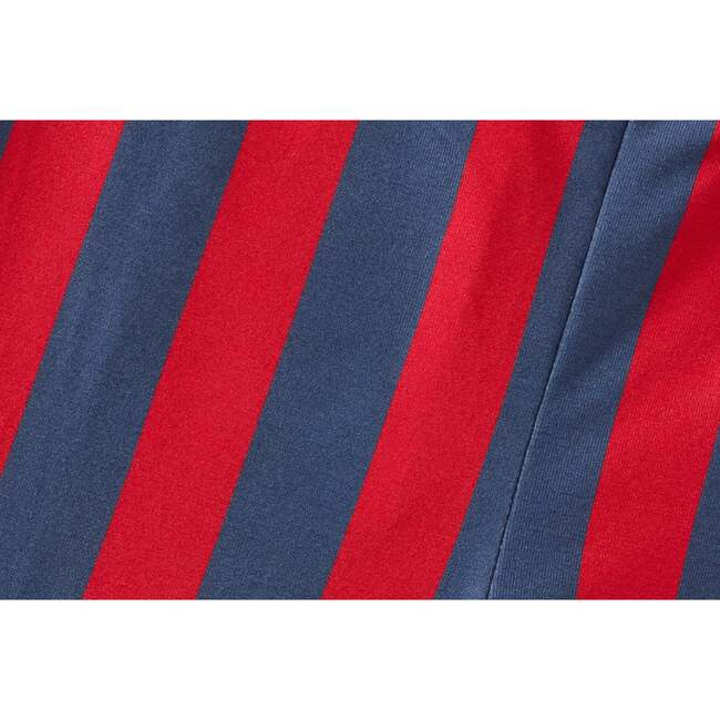 Striped Tencel Leggings, Blue/Red Stripe - Leggings - 2