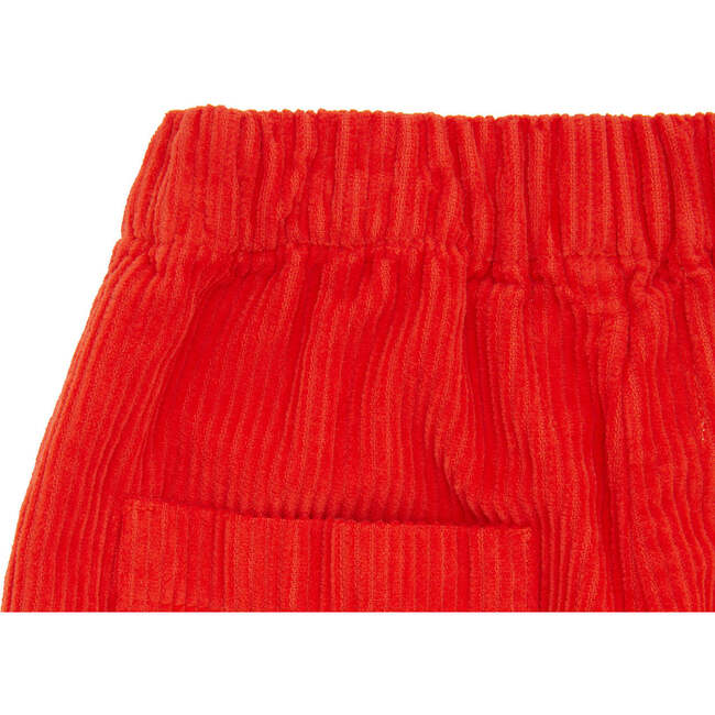 Organic Cotton Corduroy Trousers, Dark Coral - Pants - 3