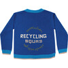 Embroidered  Cardigan Sweater  "Recycling Squad", Blue - Sweaters - 2