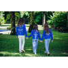 Embroidered  Cardigan Sweater  "Recycling Squad", Blue - Sweaters - 3