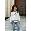 Embroidered Sweater "Be Kind" , Light Blue - Sweaters - 4