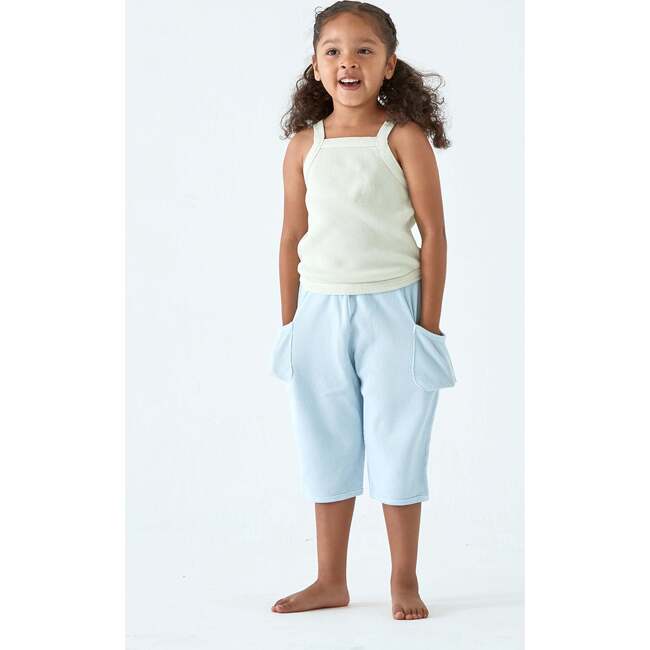 Waffle Tank Top, Cream - T-Shirts - 2