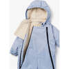 Snowsuit With Detachable Hood, Blue - Snowsuits - 6