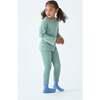 Waffle Long Sleeve 2-Piece Sets, Sage - Mixed Apparel Set - 2