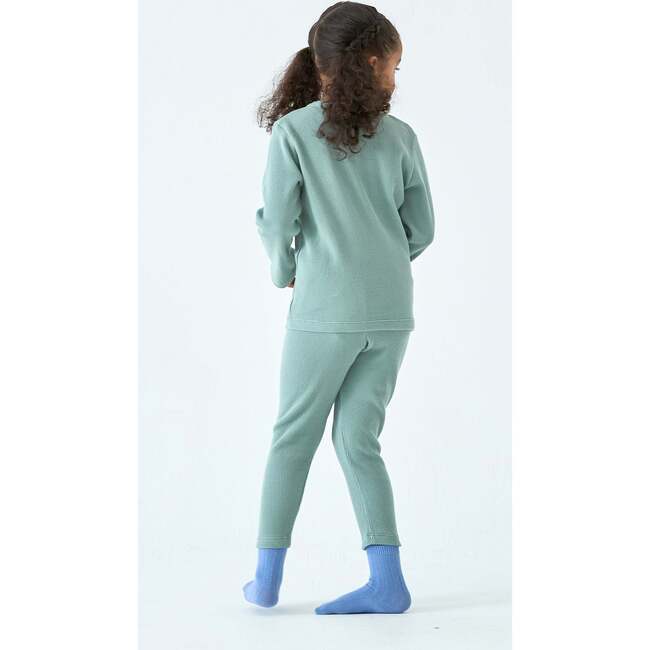 Waffle Long Sleeve 2-Piece Sets, Sage - Mixed Apparel Set - 3