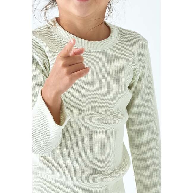 Waffle Long Sleeve 2-Piece Sets, Cream - Mixed Apparel Set - 4