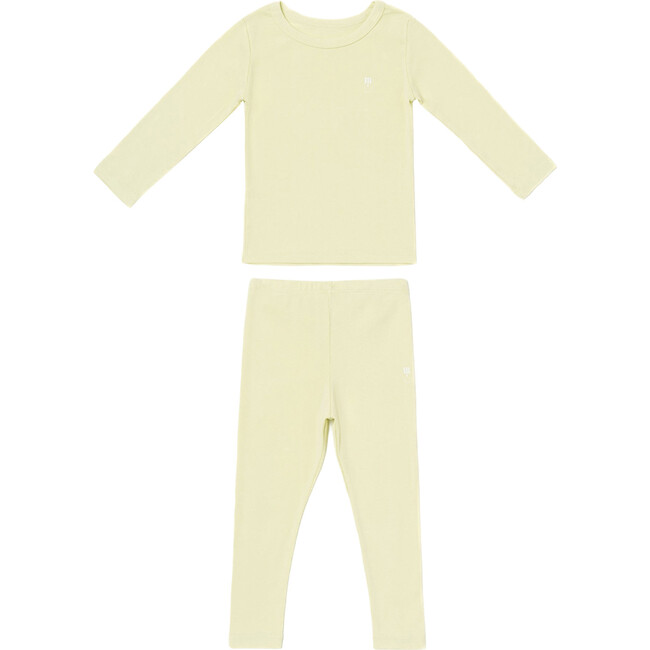Supima 1X1 Rib Long Sleeve Set, Seafoam