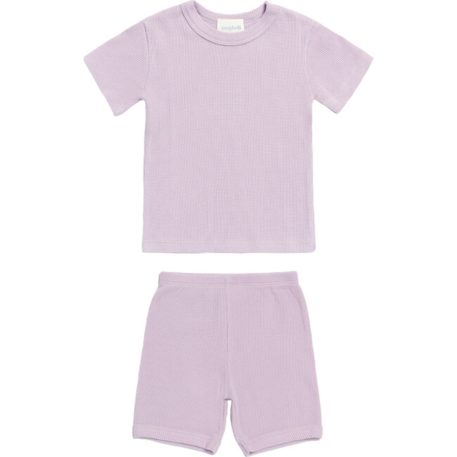 Waffle Short Sleeve 2-Piece Sets, Orchid Hush