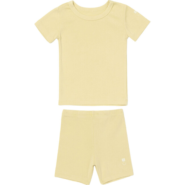 Supima 1X1 Rib Short Sleeve Set, Yellow