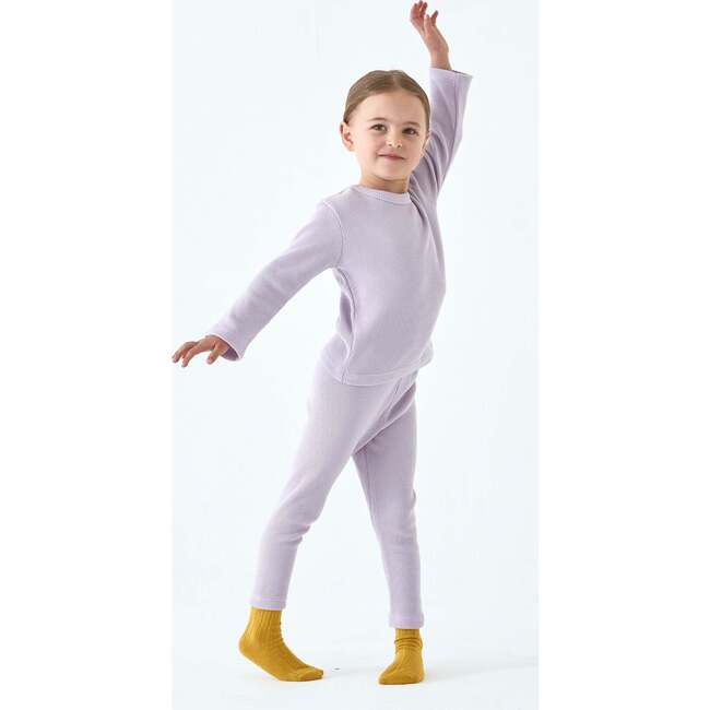 Waffle Long Sleeve 2-Piece Sets, Orchid Hush - Mixed Apparel Set - 2