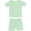 Supima 1X1 Rib Short Sleeve Set, Spring Green - Mixed Apparel Set - 1 - thumbnail