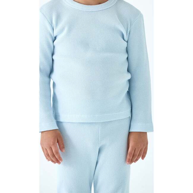 Waffle Long Sleeve 2-Piece Sets, Sky Blue - Mixed Apparel Set - 4