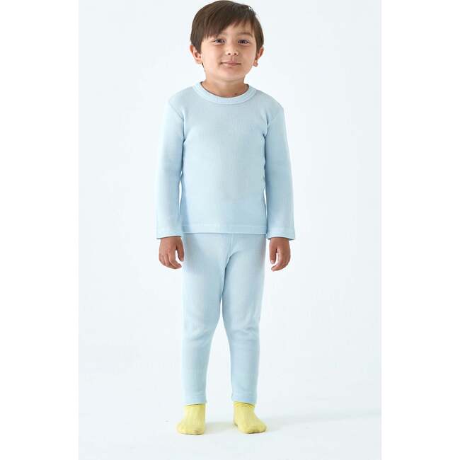 Waffle Long Sleeve 2-Piece Sets, Sky Blue - Mixed Apparel Set - 5