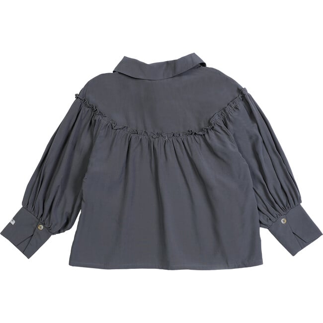 Fleur Blouse, Anthracite - Blouses - 3