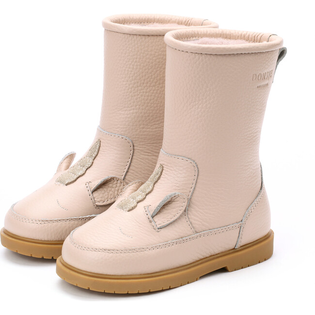 Wadudu Special Lining & Unicorn Skin Leather Boots, Pink