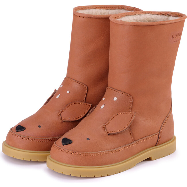 Wadudu Classic Lining & Deer Walnut Leather Boots, Brown