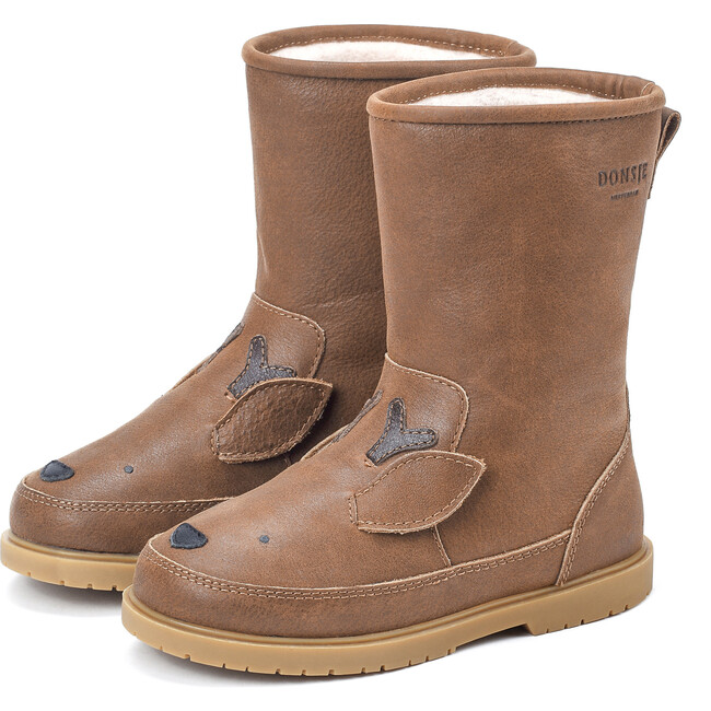 Wadudu Special Lining & Stag Leather Boots, Chestnut