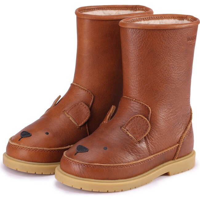 Wadudu Classic Lining & Bear Leather Boots, Cognac