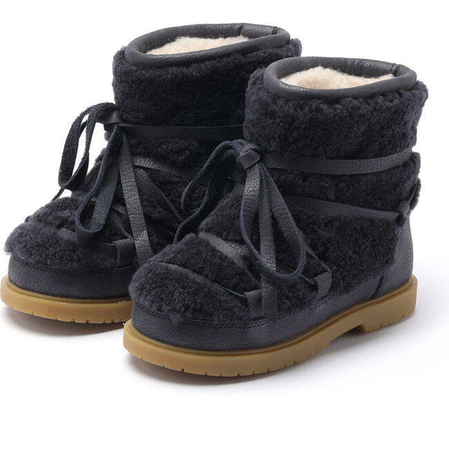 Inuka Lining & Wool Boots, Navy & Blue - Boots - 1