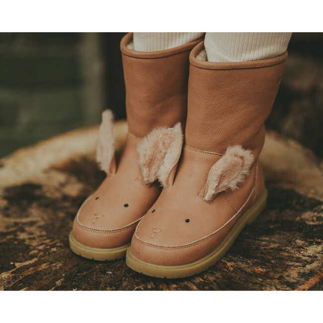 Wadudu Exclusive Lining & Winter Bunny Leather Boots, Hazelnut - Boots - 2