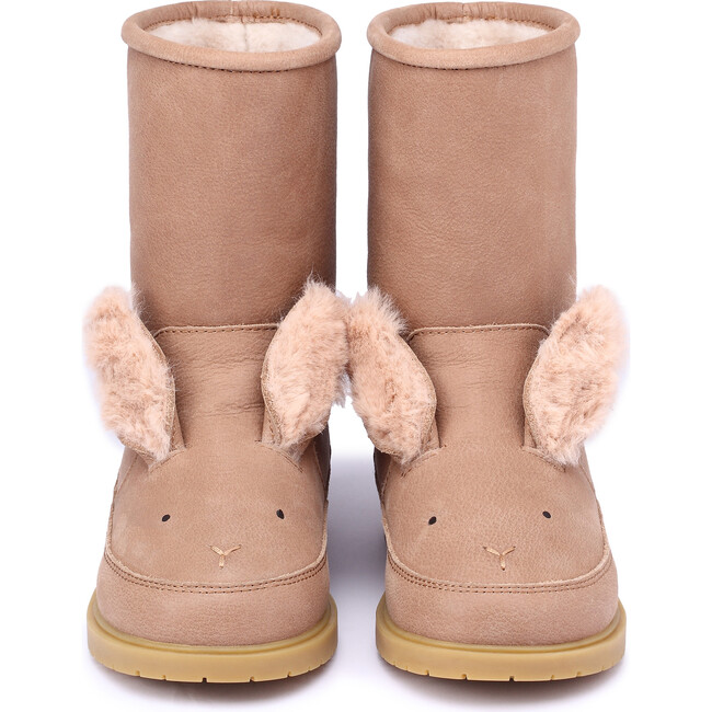Wadudu Exclusive Lining & Winter Bunny Leather Boots, Hazelnut - Boots - 3