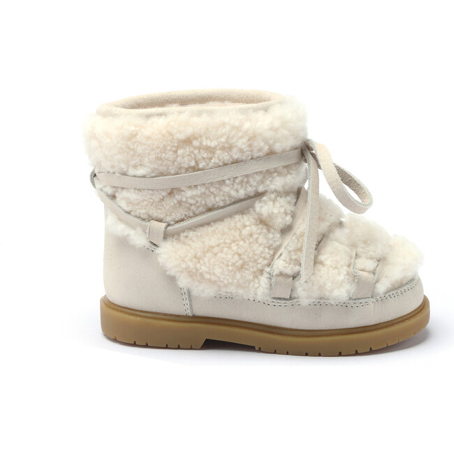 Inuka Lining & Wool Boots, Off White - Boots - 4