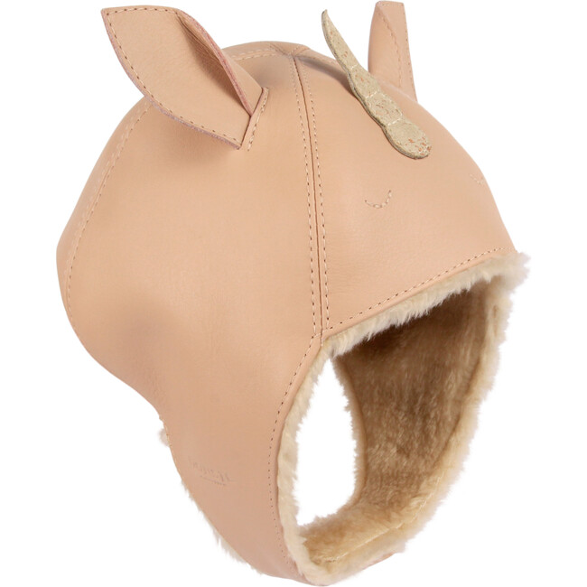 Kapi Special Unicorn Skin Leather Hat, Pink - Hats - 3