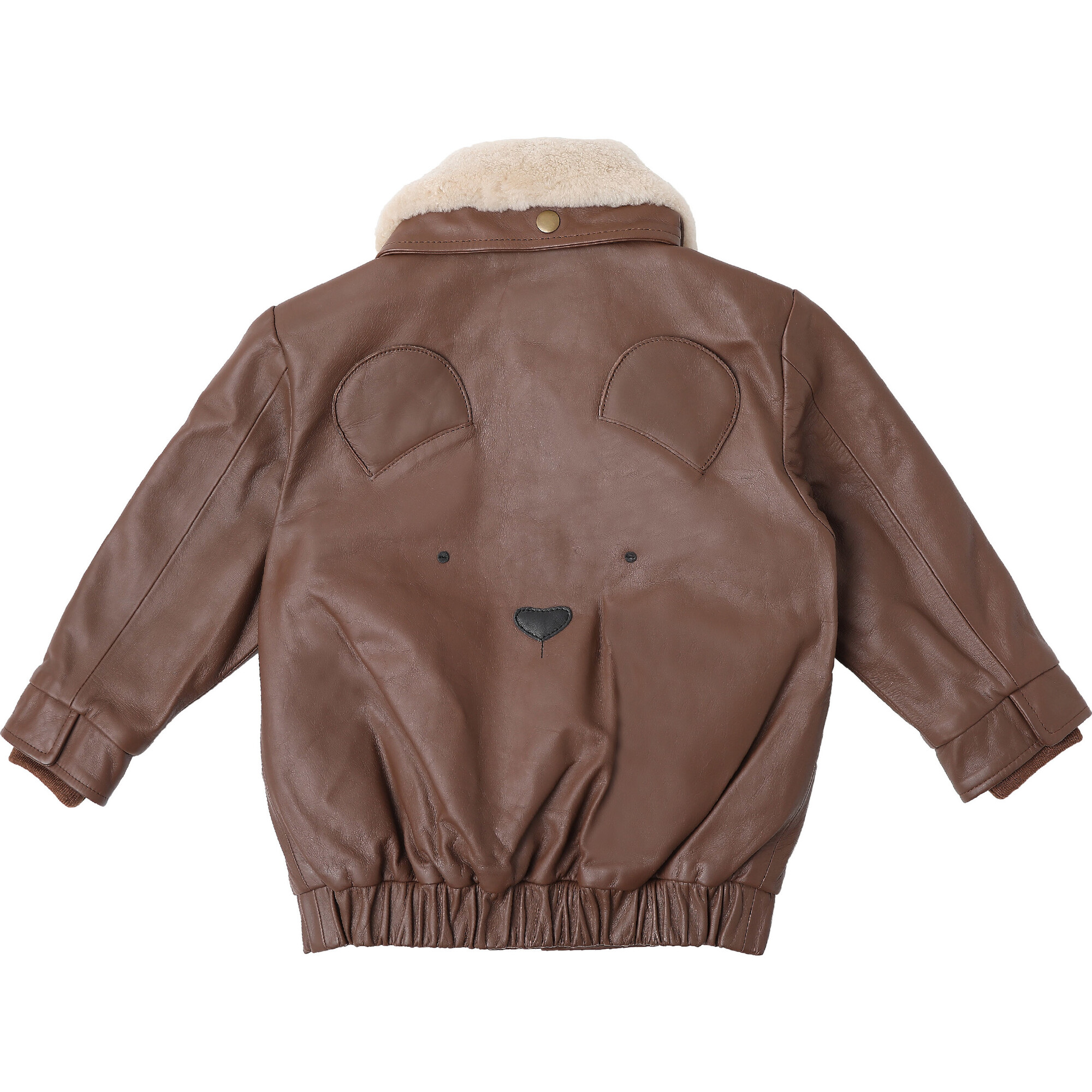 Yuki Leather Bear Jacket, Cognac - Donsje Amsterdam