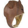 Kapi Classic Bear Leather Hat, Cognac - Hats - 3