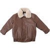 Yuki Leather Bear Jacket, Cognac - Jackets - 3 - thumbnail