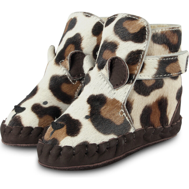 Kapi Exclusive Lining & Jaguar Spotted Cow Hair Boots, Brown