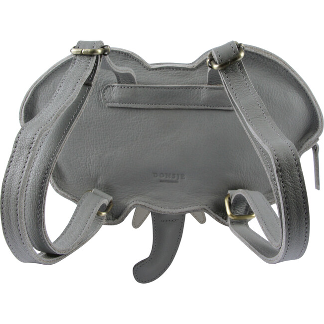 Kapi Special Elephant Leather Backpack, Grey - Backpacks - 4