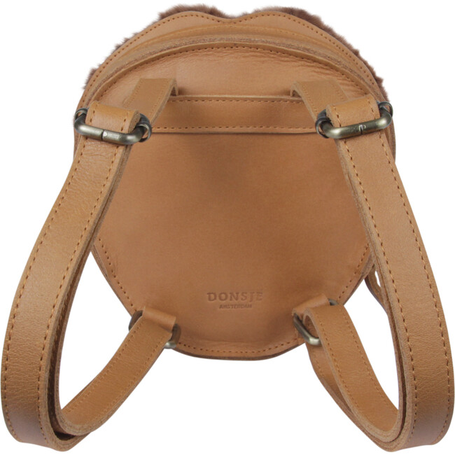 Kapi Exclusive Leo Classic Leather Backpack, Camel - Backpacks - 4