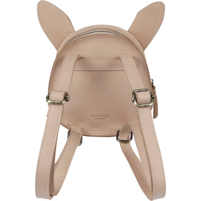 Kapi Exclusive Winter Bunny Leather Backpack, Light Rust - Backpacks - 4