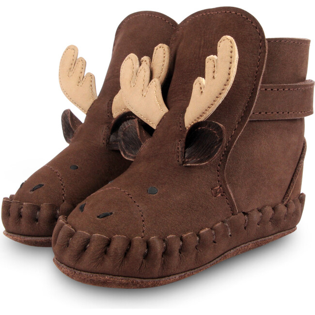 Kapi Exclusive Lining & Moose Nubuck Boots, Chocolate - Boots - 1