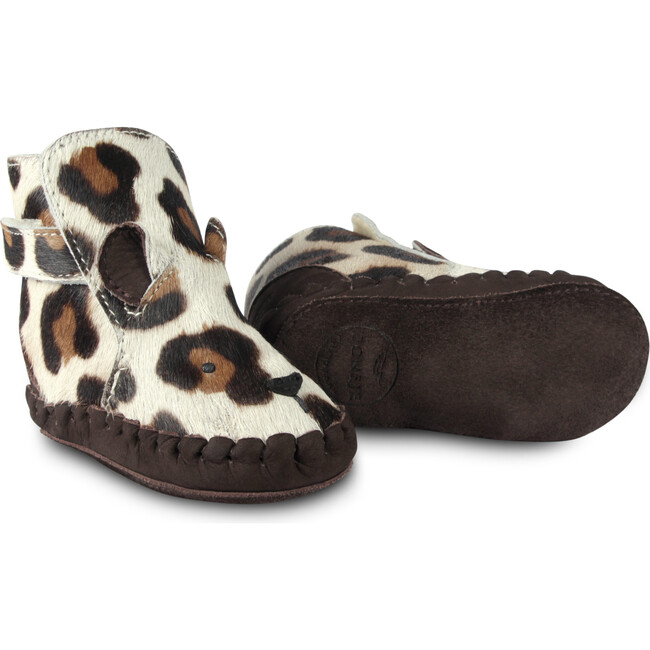 Kapi Exclusive Lining & Jaguar Spotted Cow Hair Boots, Brown - Boots - 5