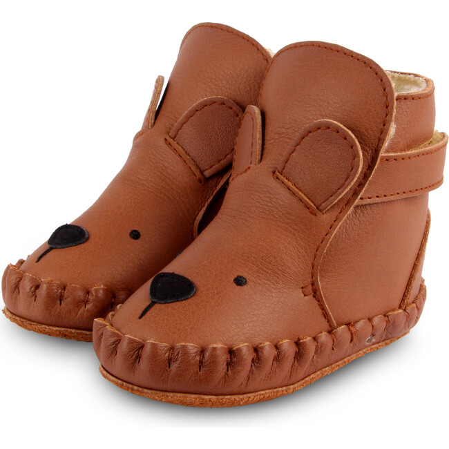 Kapi Classic Lining & Bear Leather Boots, Cognac
